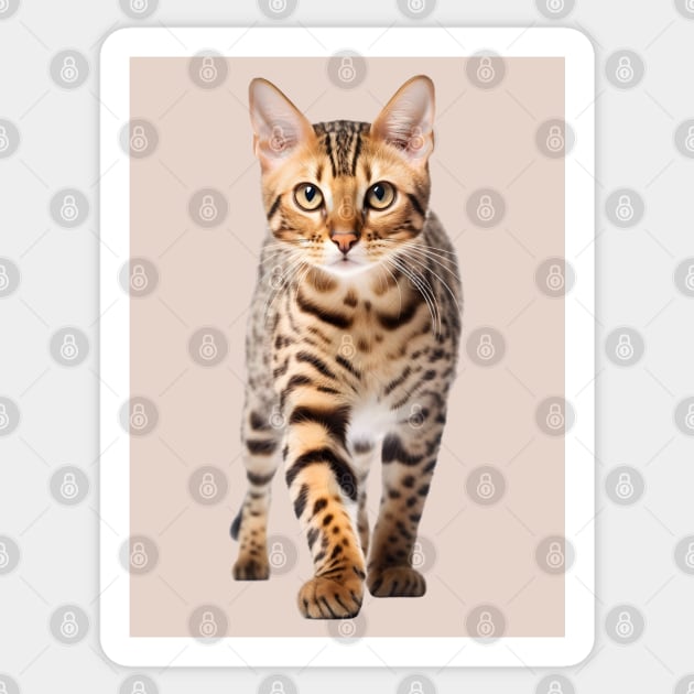 Bengal Breed Cat Dad Mom Leopard Print Spots Sticker by Pine Hill Goods